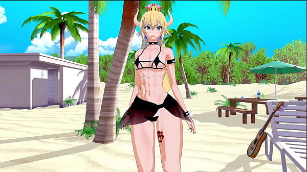 Bowsette Bikini hentai animation 3d game