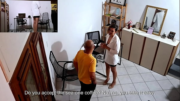 Horny secretary masturbates and ends up having sex with a client who was harassing her – Part 1