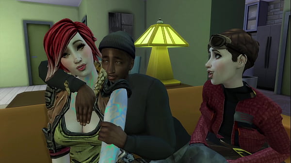 Sims 4 Roland, Lilith and Patricia Tannis from Boderlands have a threesome