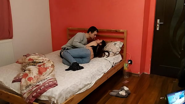 Teen couple lovemaking