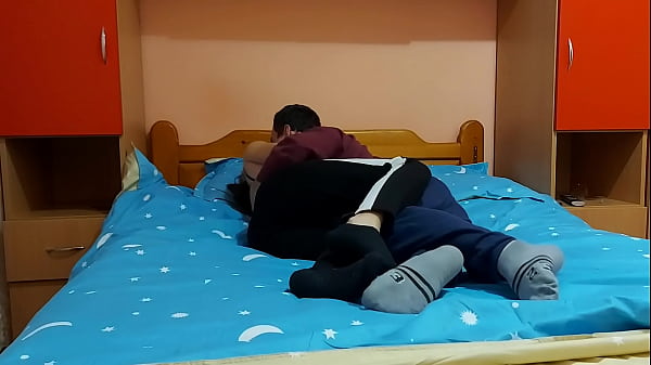 Teen with tight pussy rides boyfriend’s dick