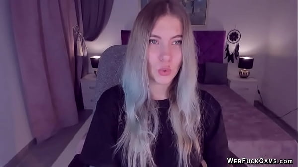 Blonde amateur Ukrainian teen on webcam