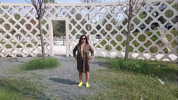 My StepMom Flashes her big Tits and Hairy Pussy in the City center